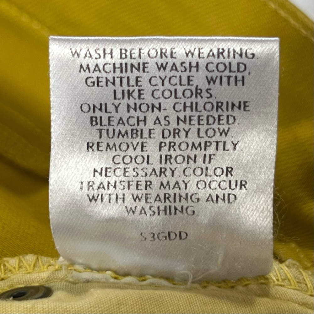Eileen Fisher Jeans Slim Fit Organic Cotton Mustard Yellow Denim 14 - Picture 9 of 16